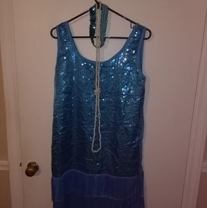 FLAPPER SEQUIN DRESS WOMEN M
